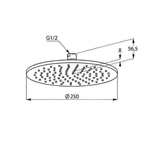 Верхний душ Kludi A QA 250 64325N5-00 брашированный никель Верхний душ Kludi A QA 250 64325N5-00 брашированный никель
