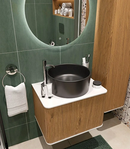 Комплект мебели STWORKI Ноттвиль 60 дуб верона, с отверстием под смеситель , с раковиной на выбор 54 548178 Комплект мебели STWORKI Ноттвиль 60 дуб верона, с отверстием под смеситель , с раковиной на выбор 54 548178