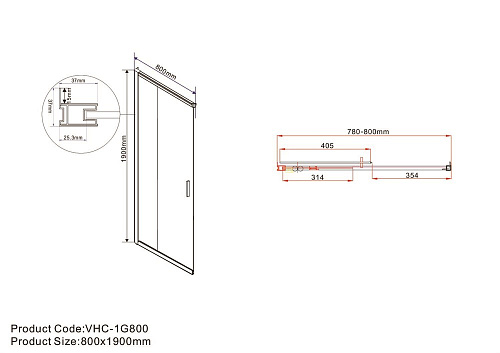 Душевой уголок Vincea Garda VSS-1G8011CLGM, 1100x800, вороненая сталь, стекло прозрачное Душевой уголок Vincea Garda VSS-1G8011CLGM, 1100x800, вороненая сталь, стекло прозрачное