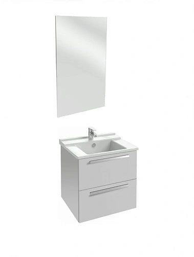 Комплект мебели 60 см Jacob Delafon Struktura , белый блестящий, 2 ящика, Зеркало 1 отверстие для см EB1208-NF+EXI112-00+EB1276-N18 Комплект мебели 60 см Jacob Delafon Struktura , белый блестящий, 2 ящика, Зеркало 1 отверстие для см EB1208-NF+EXI112-00+EB1276-N18