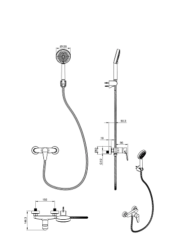 Смеситель для душа Wonzon & Woghand белый матовый (WW-AE3102-MW) Смеситель для душа Wonzon & Woghand белый матовый (WW-AE3102-MW)