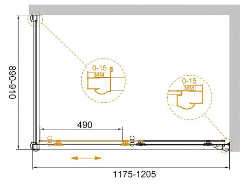 Душевой уголок CEZARES GIUBILEO-AH-1-120/90-SCORREVOLE-CP-G 120x90см стекло с узором, профиль золото Душевой уголок CEZARES GIUBILEO-AH-1-120/90-SCORREVOLE-CP-G 120x90см стекло с узором, профиль золото