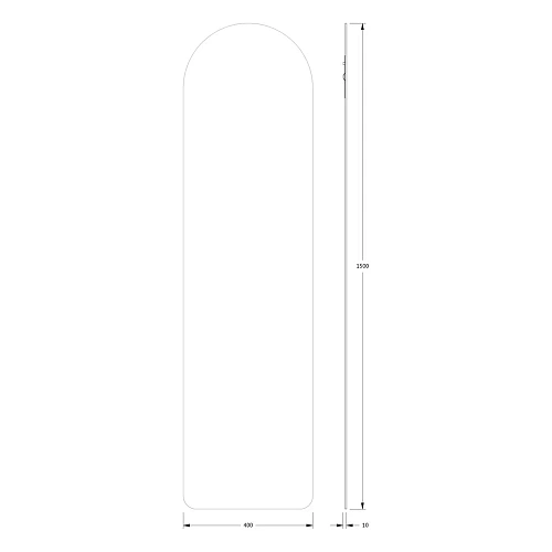 Зеркало Evoform Primary BY 0101 40х150 см со шлифованной кромкой Зеркало Evoform Primary BY 0101 40х150 см со шлифованной кромкой