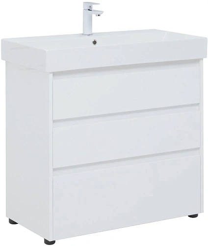 Тумба под раковину Aquanet Nova Lite 85 белый глянец (3 ящика) 00302475 Тумба под раковину Aquanet Nova Lite 85 белый глянец (3 ящика) 00302475