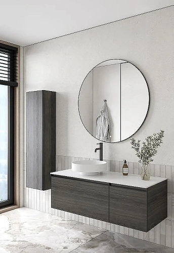 Тумба под раковину Armadi Art QUATRO 2 120см (80+40) OAK ANTHRACITE профиль ANTHRACITE 790-M2-120-OA-A Тумба под раковину Armadi Art QUATRO 2 120см (80+40) OAK ANTHRACITE профиль ANTHRACITE 790-M2-120-OA-A