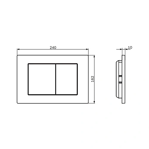 Клавиша смыва AM.PM PrimeFit S I090251 пластик, хром глянцевый Клавиша смыва AM.PM PrimeFit S I090251 пластик, хром глянцевый