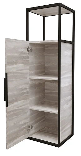 Шкаф-пенал GROSSMAN ЛОФТ-40 см универсальный шанико/металл черный 304002 Шкаф-пенал GROSSMAN ЛОФТ-40 см универсальный шанико/металл черный 304002