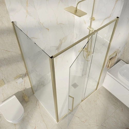 Душевой уголок Niagara Nova NG-45-11ASG-A80SG-34 (110х80х195) прямоугольник, распашная, золото сатин, стекло прозрачное Душевой уголок Niagara Nova NG-45-11ASG-A80SG-34 (110х80х195) прямоугольник, распашная, золото сатин, стекло прозрачное