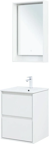 Тумба под раковину Aquanet Милан 50 белый глянец 00336366 подвесная Тумба под раковину Aquanet Милан 50 белый глянец 00336366 подвесная