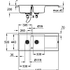 Кухонная мойка GROHE K500 с 2 чашами, 1160 x 500 мм, черный гранит (31647AP0) Кухонная мойка GROHE K500 с 2 чашами, 1160 x 500 мм, черный гранит (31647AP0)