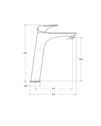 Смеситель для раковины BelBagno MARINO-LMC-CRM-W0 хром Смеситель для раковины BelBagno MARINO-LMC-CRM-W0 хром