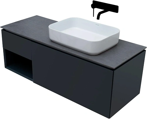 Тумба под раковину Allen Brau Infinity 120 1.21008.AM R антрацит матовый Тумба под раковину Allen Brau Infinity 120 1.21008.AM R антрацит матовый