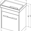 Тумба с раковиной Aquanet Августа 50 (Moduo Slim) белый 00254069 Тумба с раковиной Aquanet Августа 50 (Moduo Slim) белый 00254069