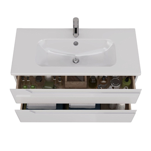 Тумба под раковину Lemark MIANO, 100 см подвесная, белый LM06M100T Тумба под раковину Lemark MIANO, 100 см подвесная, белый LM06M100T