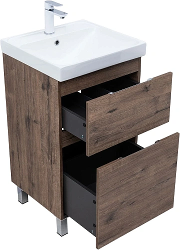 Тумба под раковину Aquanet Алвита New 50 00344126 напольная, дуб веллингтон табак Тумба под раковину Aquanet Алвита New 50 00344126 напольная, дуб веллингтон табак
