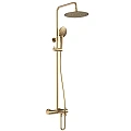 Душевая система AQUAme AQM8008BG с термостатом, Ø250, лейка 3 реж, высота 1100-1500мм, Brushed gold Душевая система AQUAme AQM8008BG с термостатом, Ø250, лейка 3 реж, высота 1100-1500мм, Brushed gold