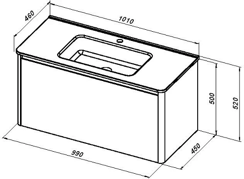 Тумба под раковину Allen Brau Gravity 100 1.370014.AM антрацит матовый Тумба под раковину Allen Brau Gravity 100 1.370014.AM антрацит матовый