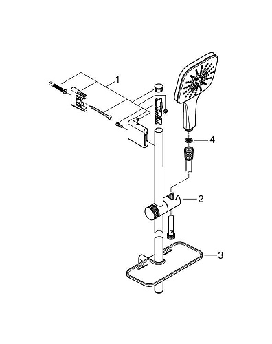 Душевой гарнитур GROHE Rainshower SmartActive 130 Cube (26584000) 3 режима, хром Душевой гарнитур GROHE Rainshower SmartActive 130 Cube (26584000) 3 режима, хром