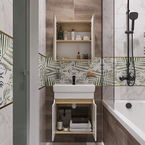 Тумба с раковиной DIWO Архангельск 50 дуб сонома, подвесная 569688 Тумба с раковиной DIWO Архангельск 50 дуб сонома, подвесная 569688