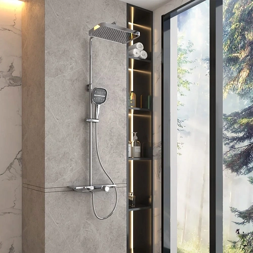 Душевая стойка Vincea VSFS-411CH с изливом, хром Душевая стойка Vincea VSFS-411CH с изливом, хром