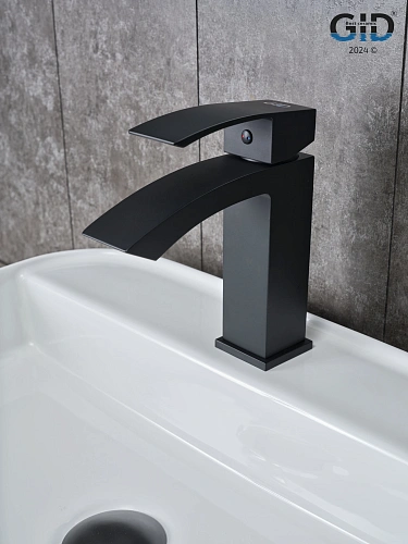 Смеситель для раковины Gid Victoria L120-BM-K L120BMK черный матовый Смеситель для раковины Gid Victoria L120-BM-K L120BMK черный матовый