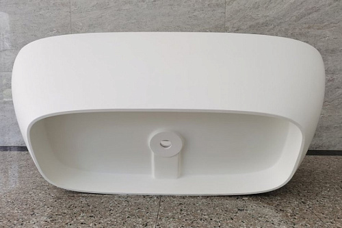 Ванна отдельностоящая ABBER AS9632 165x70,5 универсальная, белая матовая, искусственный камень Ванна отдельностоящая ABBER AS9632 165x70,5 универсальная, белая матовая, искусственный камень