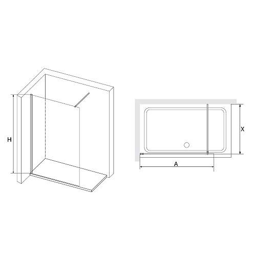 Душевая перегородка RGW WA-10G 02101010-16 Душевая перегородка RGW WA-10G 02101010-16