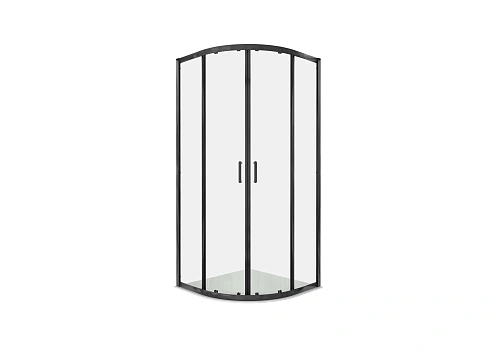 Душевой уголок Aquatek AQ.RO.090.1BL стекло прозрачное 1/4 круга, двери раздвижные, 200x90x90 см, профиль черный матовый Душевой уголок Aquatek AQ.RO.090.1BL стекло прозрачное 1/4 круга, двери раздвижные, 200x90x90 см, профиль черный матовый