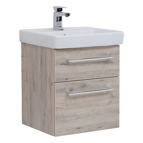 Тумба под раковину DREJA Q MAX, 55 см, подвесная, 2 ящика, дуб кантри 77.0002D Тумба под раковину DREJA Q MAX, 55 см, подвесная, 2 ящика, дуб кантри 77.0002D