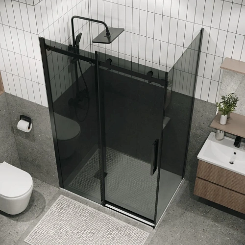 Боковая стенка GROSSMAN Classic 200.K33.04.70.21.10 (70x195) черный матовый, стекло тонированноое Боковая стенка GROSSMAN Classic 200.K33.04.70.21.10 (70x195) черный матовый, стекло тонированноое