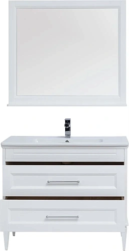 Комплект мебели Aquanet Бостон М 100 белый матовый 00210628 Комплект мебели Aquanet Бостон М 100 белый матовый 00210628