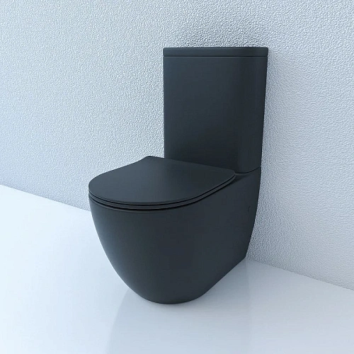 Унитаз напольный Esbano FORTEX-N (ESUNFORTBM) Matt Black 610x360x810 с крышкой микролифт Унитаз напольный Esbano FORTEX-N (ESUNFORTBM) Matt Black 610x360x810 с крышкой микролифт