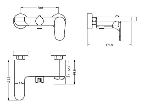 Смеситель для ванны Boheme SPECTRE 453-BR Bronze Смеситель для ванны Boheme SPECTRE 453-BR Bronze