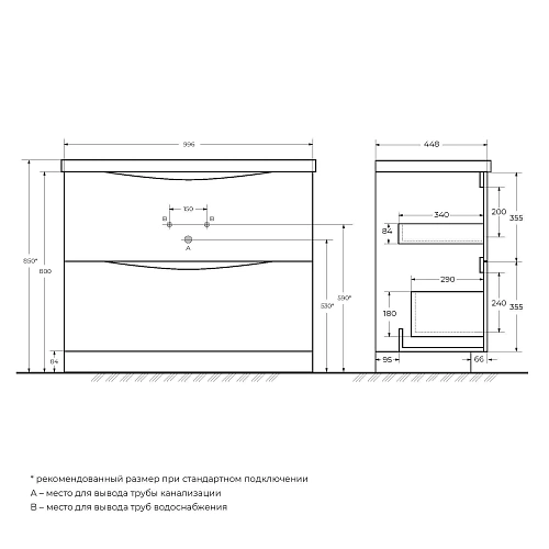 Тумба под раковину BelBagno MARINO-1000-2C-PIA-BL-P напольная 1000x450 Bianco Lucido Тумба под раковину BelBagno MARINO-1000-2C-PIA-BL-P напольная 1000x450 Bianco Lucido