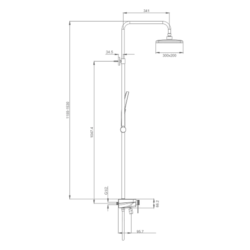 Душевая система Raglo R60.24.06, черный Душевая система Raglo R60.24.06, черный