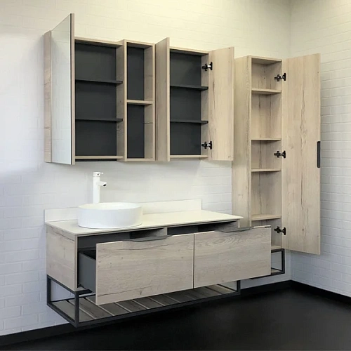 Тумба с раковиной Comforty Порто-120-1 00-00008905 дуб дымчатый с белой столешницей c раковиной Comforty 9110 Тумба с раковиной Comforty Порто-120-1 00-00008905 дуб дымчатый с белой столешницей c раковиной Comforty 9110