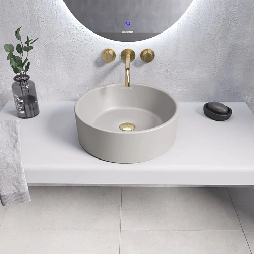 Раковина GROSSMAN Color GR-3013GLM (410x410x150) серая матовая Раковина GROSSMAN Color GR-3013GLM (410x410x150) серая матовая