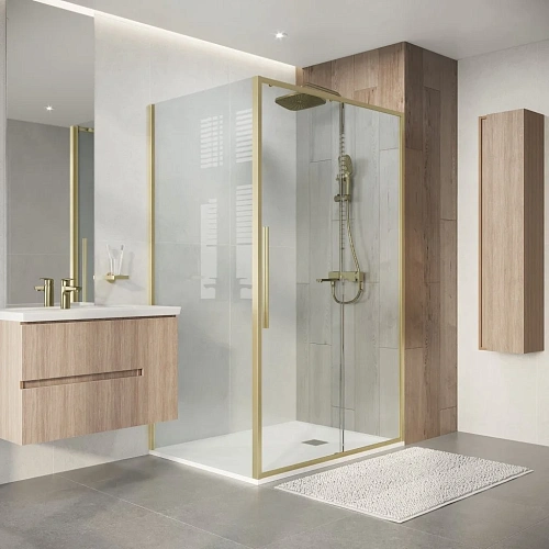 Душевой уголок Niagara Nova NG-44-13ASG-A90SG-34 (130х90х195) прямоугольник, раздвижная, золото сатин, стекло прозрачное Душевой уголок Niagara Nova NG-44-13ASG-A90SG-34 (130х90х195) прямоугольник, раздвижная, золото сатин, стекло прозрачное