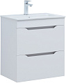 Тумба под раковину Aquanet Практика 60 белый матовый 2 ящика 00330457 напольная/подвесная Тумба под раковину Aquanet Практика 60 белый матовый 2 ящика 00330457 напольная/подвесная