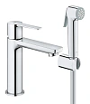 Смеситель для раковины GROHE Lineare New S-size с душевым гарнитуром, хром (24190000) Смеситель для раковины GROHE Lineare New S-size с душевым гарнитуром, хром (24190000)