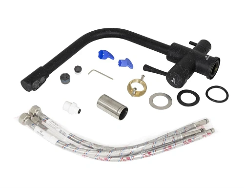 Смеситель для кухни Kaiser Merkur 26044-12 Black SandBeige черный мрамор под фильтр Смеситель для кухни Kaiser Merkur 26044-12 Black SandBeige черный мрамор под фильтр