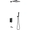 Душевая система BERGES NARDIS 3S BLACK, черный матовый встраиваемая 071006