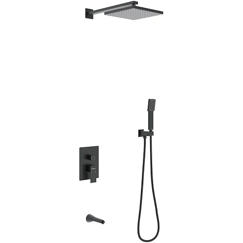 Душевая система BERGES NARDIS 3S BLACK, черный матовый встраиваемая 071006 Душевая система BERGES NARDIS 3S BLACK, черный матовый встраиваемая 071006