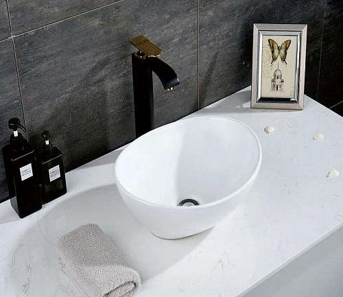 Раковина CeramaLux 7138 накладная, белый Раковина CeramaLux 7138 накладная, белый