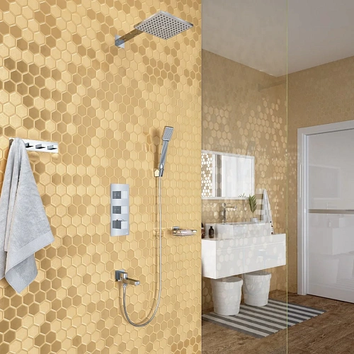 Душевая система Timo Tetra-thermo SX-0199/00SM встраиваемая с термостатом хром Душевая система Timo Tetra-thermo SX-0199/00SM встраиваемая с термостатом хром