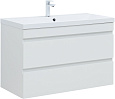 Тумба под раковину Aquanet Нота New 100 белый глянец 00335420 подвесная Тумба под раковину Aquanet Нота New 100 белый глянец 00335420 подвесная