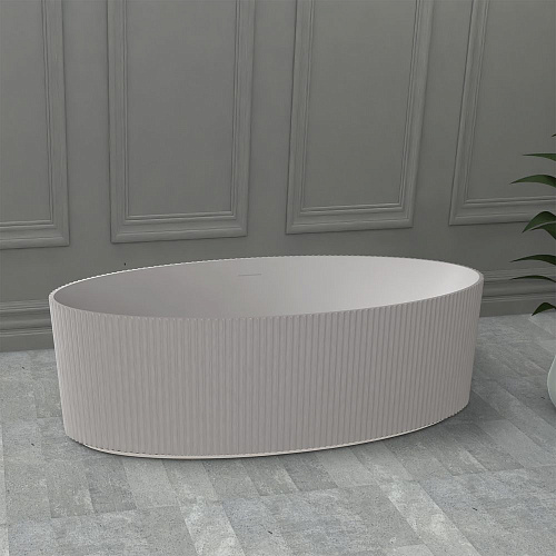 Ванна отдельностоящая ABBER AS9627 180x85 универсальная, белая матовая, искусственный камень Ванна отдельностоящая ABBER AS9627 180x85 универсальная, белая матовая, искусственный камень