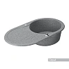 Кухонная мойка Aquaton Паола 1A714032PA230 из литого мрамора, круглая, с крылом серая Кухонная мойка Aquaton Паола 1A714032PA230 из литого мрамора, круглая, с крылом серая
