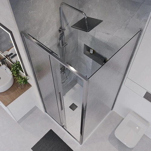 Душевой уголок Niagara Nova NG-65-10CH-CH80-34 (100x80x195) прямоугольная, раздвижная, хром, стекло шиншиллаа Душевой уголок Niagara Nova NG-65-10CH-CH80-34 (100x80x195) прямоугольная, раздвижная, хром, стекло шиншиллаа