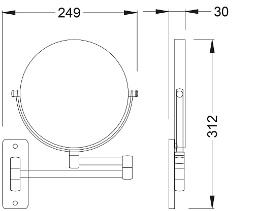 Зеркало косметическое Timo Selene 17076/17 золото матовое Зеркало косметическое Timo Selene 17076/17 золото матовое
